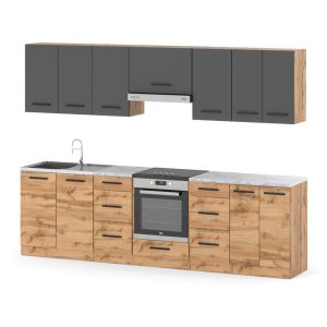 Kuchnia modułowa szafka piekarnik 2.8m wotan szary dąb wotan 595403 Kuchnia modułowa szafka piekarnik 2.8m wotan szary dąb wotan 595403