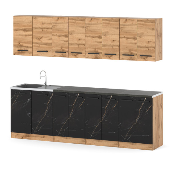 Kuchnia modułowa vero 2.6m wotan dąb wotan san sebastian 576619