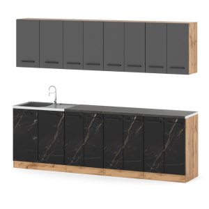 Kuchnia modułowa vero 2.6m wotan szary mat san sebastian 591228 Kuchnia modułowa vero 2.6m wotan szary mat san sebastian 591228