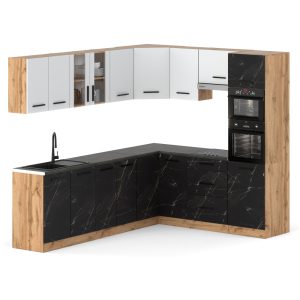 Kuchnia narożna duża 4.8m modułowa wotan biała san sebastian 576482 Kuchnia narożna duża 4.8m modułowa wotan biała san sebastian 576482