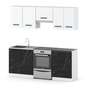 Kuchnia nowoczesna mała 2m biały biały mat san sebastian 602038 Kuchnia nowoczesna mała 2m biały biały mat san sebastian 602038