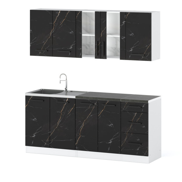Kuchnia nowoczesna modułowa rest 2.0m biały san sebastian 602028