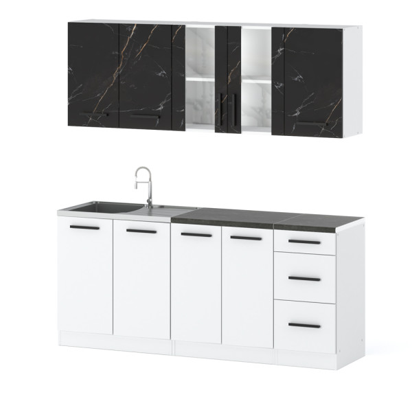 Kuchnia nowoczesna rest 2.0m biały san sebastian biały mat 602079