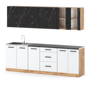 Kuchnia remino 2.6m modułowa wotan san sebastian biały mat 576555 Kuchnia remino 2.6m modułowa wotan san sebastian biały mat 576555