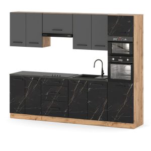 Kuchnia słupek modułowa 2.6m wotan szary mat san sebastian 576621 Kuchnia słupek modułowa 2.6m wotan szary mat san sebastian 576621