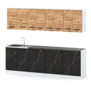 Kuchnia vero 2.6m modułowa biała dąb wotan san sebastian 576638 Kuchnia vero 2.6m modułowa biała dąb wotan san sebastian 576638