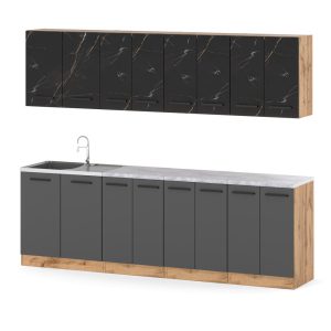 Kuchnia vero 2.6m modułowa wotan san sebastian szara mat 576623 Kuchnia vero 2.6m modułowa wotan san sebastian szara mat 576623