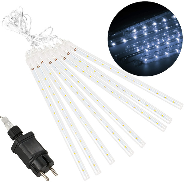 Kurtyna 288 LED meteory lampki zewnętrzne IP44 biały zimny 335961