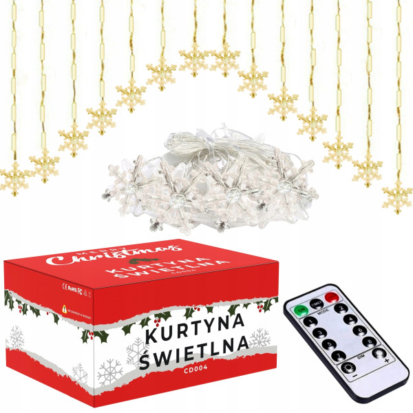 Kurtyna Led Gwiazdy Wiszące Girlanda Xxl CD004 135478