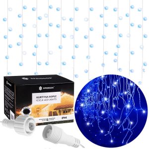 Kurtyna świetlna 300 led girlanda lampki zew. niebieski 335850 Kurtyna świetlna 300 led girlanda lampki zew. niebieski 335850