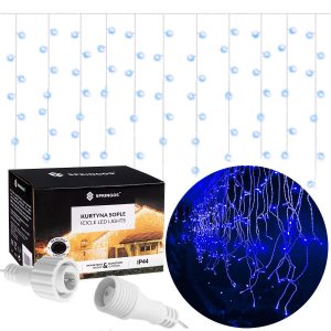 Kurtyna świetlna 500 led girlanda zewnętrzna sople niebieski 335875 Kurtyna świetlna 500 led girlanda zewnętrzna sople niebieski 335875