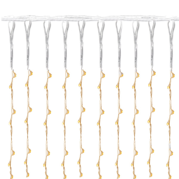 Kurtyna świetlna ciepły biały 200 Led 3x2 m lampki wewnętrzne USB 324059