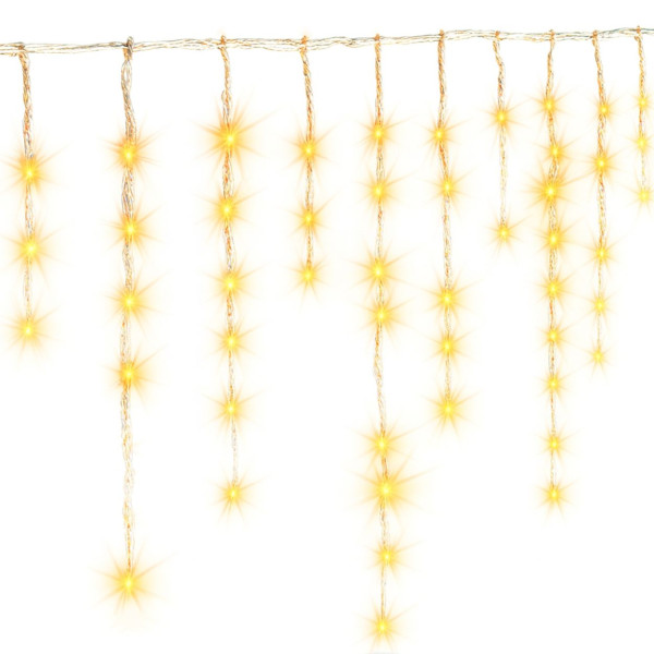 Kurtyna świetlna Feeric Tworzywo Ciepła Biel 10m 600 LED 827185