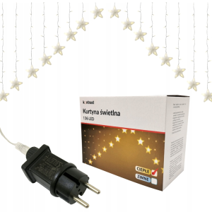 Kurtyna świetlna girlanda lampki gwiazdki WZ04 136 led ciepłe 811821 Kurtyna świetlna girlanda lampki gwiazdki WZ04 136 led ciepłe 811821
