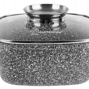 Kwadratowy Garnek Granitowy 5.5 L Z Pokrywką 26Cm Na Indukcję Gaz Masterpan 567819 Kwadratowy Garnek Granitowy 5.5 L Z Pokrywką 26Cm Na Indukcję Gaz Masterpan 567819