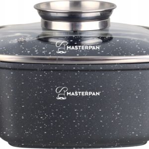 Kwadratowy Garnek Marmurkowy 5.5L Z Pokrywką 26Cm Na Indukcję Gaz Masterpan 567812 Kwadratowy Garnek Marmurkowy 5.5L Z Pokrywką 26Cm Na Indukcję Gaz Masterpan 567812
