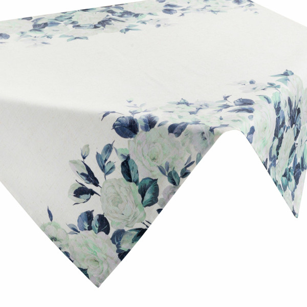 Kwadratowy obrus NATU/8 biały w kwiaty 85x85 cm 723749