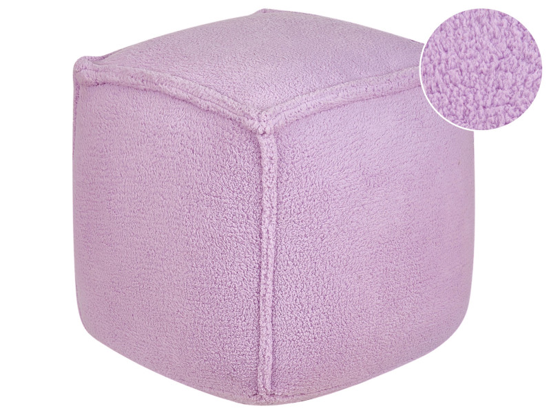 Kwadratowy puf 40x40x40 cm fioletowy 717051