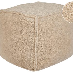 Kwadratowy puf 40x40x40 cm jasnobrązowy 717054 Kwadratowy puf 40x40x40 cm jasnobrązowy 717054