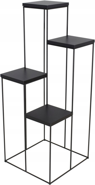 Kwietnik Druciany 4 Poziomy Stojak Na Kwiaty Salon Loft Czarny+MiniPearl 926506
