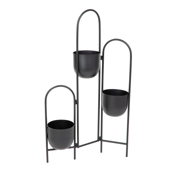 Kwietnik FLOERO metalowy czarny 49x14x80 cm HOMLA 913529