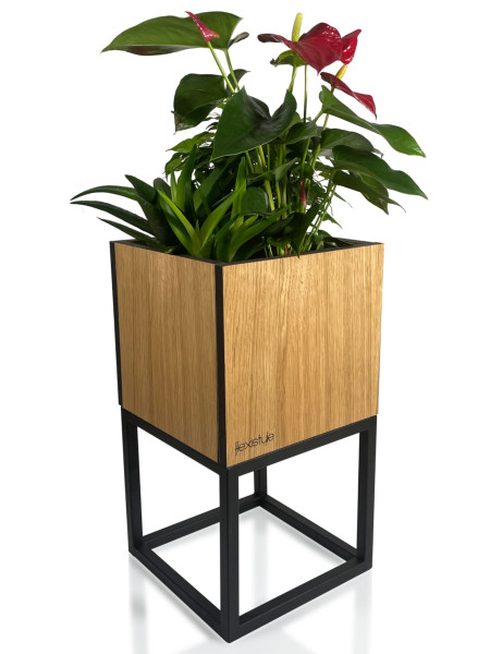Kwietnik LOFT FIORINO dąb 22x22x40 cm 411435