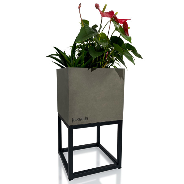 Kwietnik LOFT FIORINO szary 22x22x40 cm 411455
