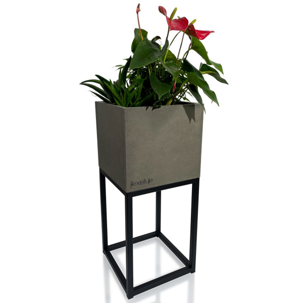 Kwietnik LOFT FIORINO szary 22x22x50 cm 411451