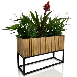 Kwietnik loftowy FIORINO lamele 62x22x40 cm 411465 Kwietnik loftowy FIORINO lamele 62x22x40 cm 411465