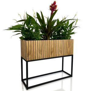 Kwietnik loftowy FIORINO lamele 62x22x50 cm 411461 Kwietnik loftowy FIORINO lamele 62x22x50 cm 411461