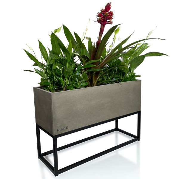 Kwietnik loftowy FIORINO szary 62x22x40 cm 411453