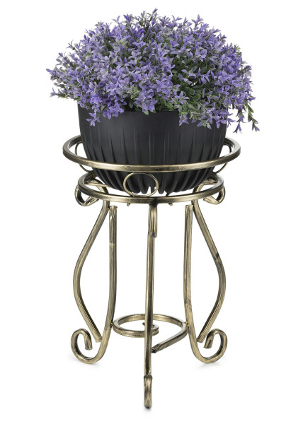 Kwietnik metalowy 37 cm Złoty Klasyczny do Salonu 383180
