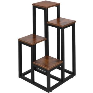 Kwietnik metalowy 4 półki 67,5 cm nowoczesny stojak na kwiaty loft 412118 Kwietnik metalowy 4 półki 67,5 cm nowoczesny stojak na kwiaty loft 412118