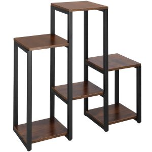 Kwietnik metalowy 6 półek 79 cm nowoczesny stojak na kwiaty loft czarny 415054 Kwietnik metalowy 6 półek 79 cm nowoczesny stojak na kwiaty loft czarny 415054