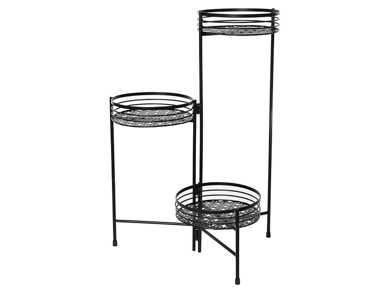 Kwietnik metalowy 60 cm czarny 927959