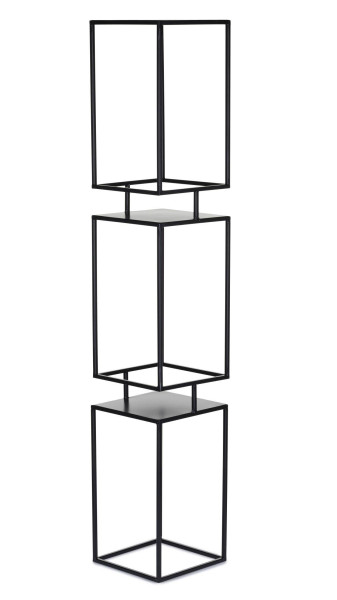 Kwietnik metalowy czarny stojak piętrowy 134 cm LOFT 89229