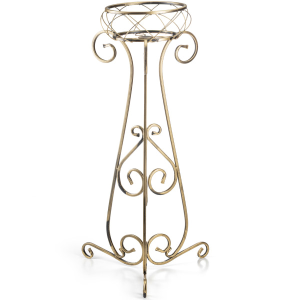 Kwietnik metalowy Fiorina 96x47,5x 47,5 cm Złoty Patynowany Rustykalny 676505