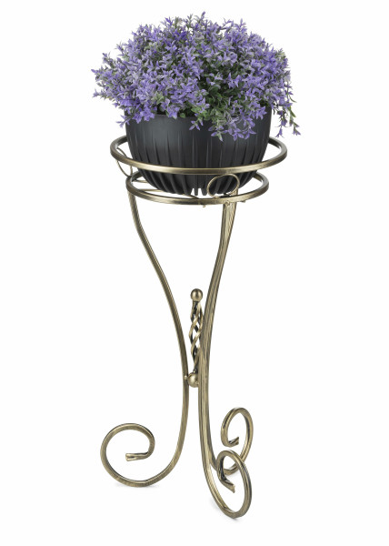 Kwietnik metalowy Shane złoty 28x60 cm Dekoracja salonu 383214
