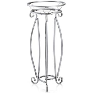 Kwietnik metalowy srebrny 62×28 cm nowoczesny stojak na kwiaty industrialny 676504 Kwietnik metalowy srebrny 62×28 cm nowoczesny stojak na kwiaty industrialny 676504