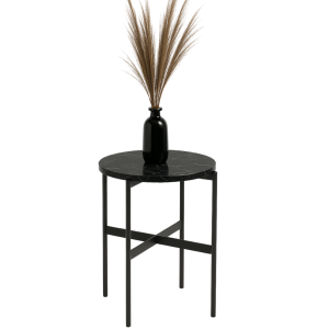 Kwietnik Metalowy z Marmurem Nero Marquina CHERCIO 11 86966 Kwietnik Metalowy z Marmurem Nero Marquina CHERCIO 11 86966