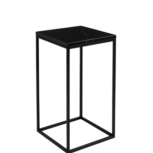 Kwietnik Metalowy z Marmurem Nero Marquina VASO 11 95547