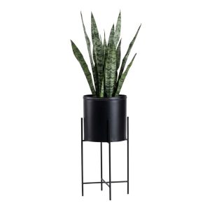 Kwietnik metalowy z osłonką na kwiaty 55 cm czarny 88118 Kwietnik metalowy z osłonką na kwiaty 55 cm czarny 88118