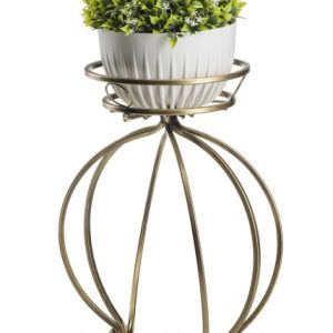 Kwietnik Metalowy Złoty Virella 38×54 cm Do Wnętrz 741392 Kwietnik Metalowy Złoty Virella 38×54 cm Do Wnętrz 741392
