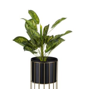 Kwietnik nowoczesny 42 cm złoto czarnym LOFT 89268
