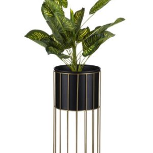 Kwietnik nowoczesny 55 cm złoto czarnym GLAM 89248