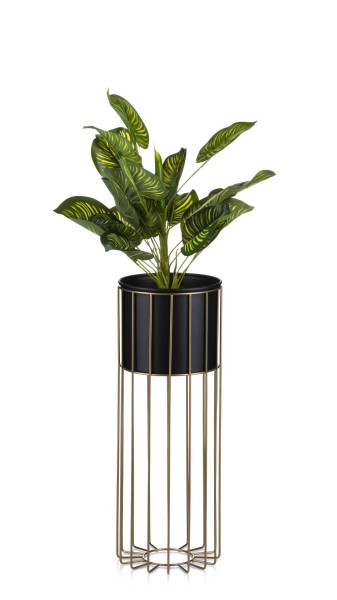 Kwietnik nowoczesny 55 cm złoto czarnym GLAM 89248