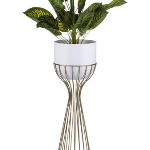 Kwietnik nowoczesny 68 cm złoto biały GLAM 89266