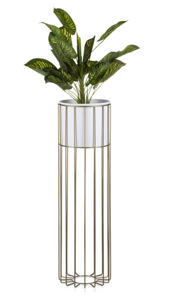 Kwietnik nowoczesny 70 cm złoto biały LOFT 89237
