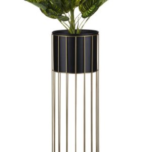 Kwietnik nowoczesny 70 cm złoto czarnym GLAM 89272