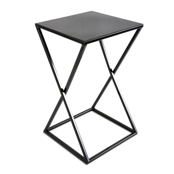 Kwietnik nowoczesny stojący 40 cm czarny 88065